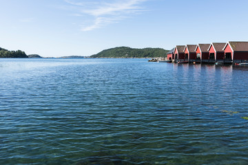 Svennevikbukta Bootshäuser, Svennevik, Südnorwegen