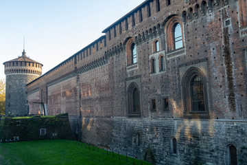 Fototapeta premium Milan, the castle in November