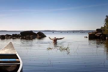 Badespa&szlig; in der Wildnis