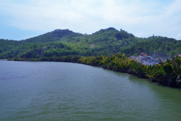 the river surrounded by valleys