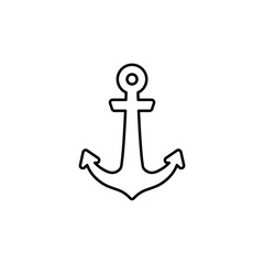 Anchor outline stensil icon