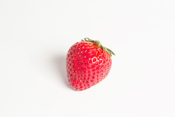 Fresh natural strawberry on white