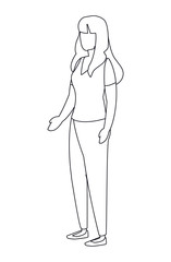 Isolated avatar woman vector design