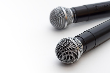 Two karaoke microphones