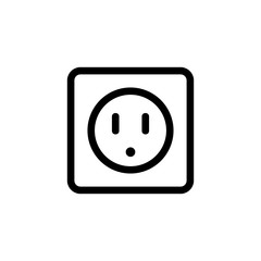 Outlet icon vector. A thin line sign. Isolated contour symbol illustration