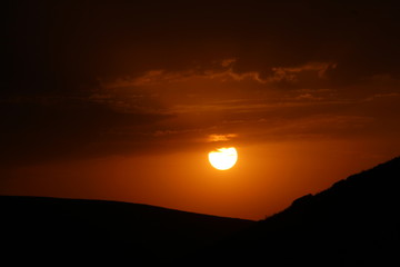 sunset in the mountains