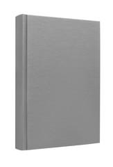 Grey book isolated on white background. Template for designers.