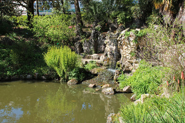 public garden in nantes (france) 