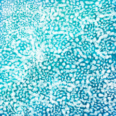 Abstract blue background, imitation of water and water bubbles, soap bubbles, 2020 fashion trend, greeting packaging, wall interior design, blue classic, banner