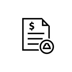 Job cost glyph icon. Clipart image isolated on white background