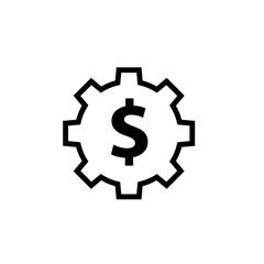 Cost Maintenance outline icon. Clipart image isolated on white background