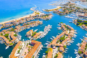 View Of Colorful Houses And Boats In Port Grimaud During Summer Day-Port Grimaud, France