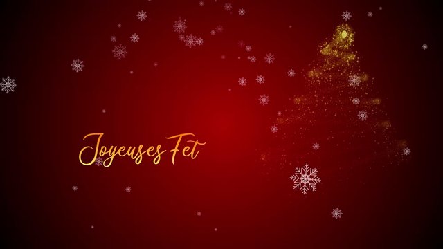 magic christmas tree and happy holidays text animation