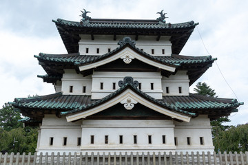 Obraz premium Hirosaki Castle in Hirosaki City, Aomori Prefecture