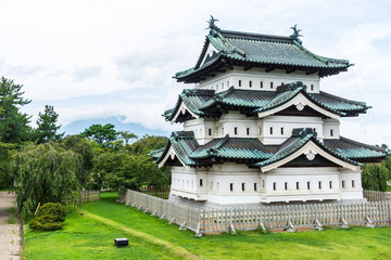 Naklejka premium Hirosaki Castle in Hirosaki City, Aomori Prefecture