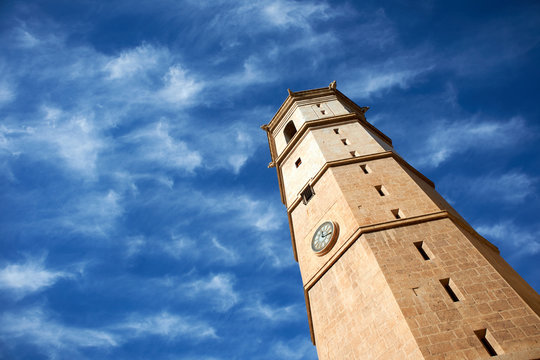 Cathedral of Santa Maria and El Fadri, a bell tower in the city of Castellon de la Plana, Spain