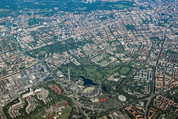 M&uuml;nchen mit Olympiapark und Schwabing