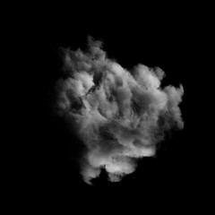 Cloud isolated, steam, smoke. 3d illustration, 3d rendering.