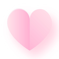 Simple pink love heart shape