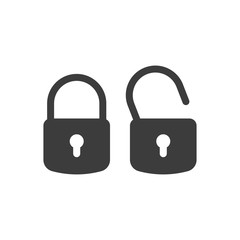 Padlock icon. Concept of secure and encryption. Vector illustration.