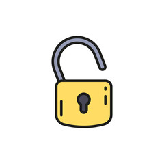 Padlock icon. Concept of secure and encryption. Vector illustration.