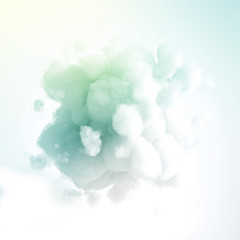 Cloud isolated, steam, smoke. 3d illustration, 3d rendering.