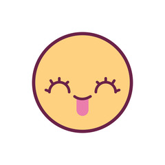 happy circle kawaii cartoon vector design