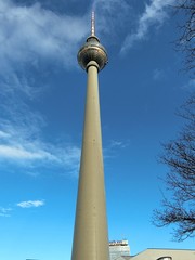 Obraz premium Landmark, TV Tower (Fernsehturm) in Berlin, Germany