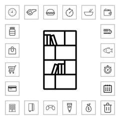 Bookshelves icon for web and mobile
