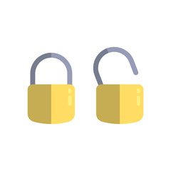 Padlock icon. Concept of secure and encryption. Vector illustration.