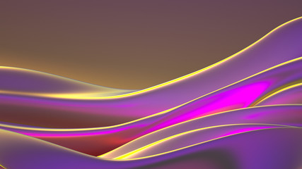 Beautiful luxury elegant backdrop with silk fabric drapery. 3d illustration, 3d rendering.