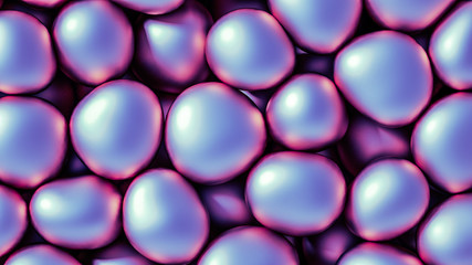 Beautiful background with beads, particles and simulation. 3d illustration, 3d rendering.