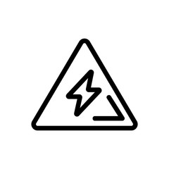 Gently electricity icon vector. A thin line sign. Isolated contour symbol illustration