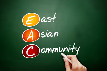 EAC - East Asian Community acronym, business concept background