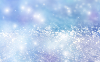 Abstract background. Defocused lights of the night city. Brilliant festive background with neon...
