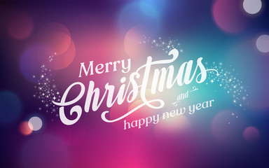 Holiday Banner and Christmas typography, handwriting . Vector Illustration.