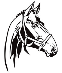 Vector decorative horse 3