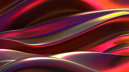 Beautiful luxury elegant backdrop with silk fabric drapery. 3d illustration, 3d rendering.