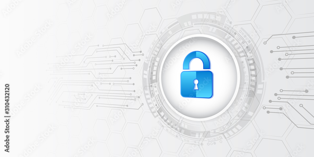 Poster Internet protection online concept. Cyber security and data privacy protection vector illustration. Global network security mechanism. Information privacy. Isometric vector illustration.