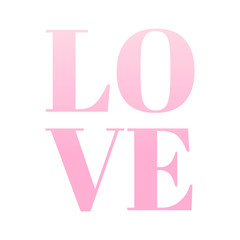 Simple love letter text