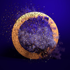 Beautiful background with purple smoke and steam. 3d illustration, 3d rendering.