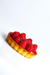 cake with raspberries