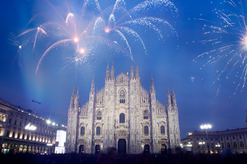 Celebrating the New Year in Milan with fireworks