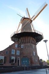 Windmill the Rose (Delftse Molen de Roos) in Delft, the Netherlands
