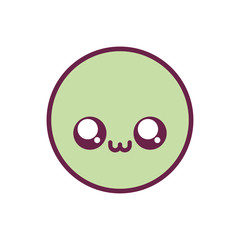 Fototapeta premium happy circle kawaii cartoon vector design