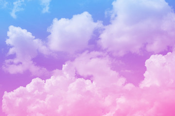 Beautiful colorful cloud and sky abstract for background, soft color and pastel color