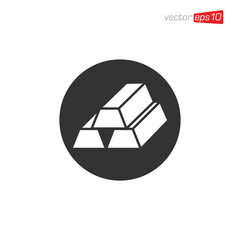 Gold Stack Icon Design Vector