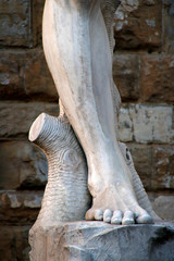 Fototapeta na wymiar Classic sculpture in the old town of Florence