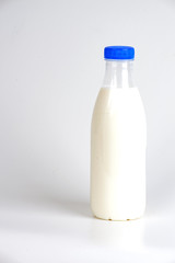 bottle of milk isolated on white background