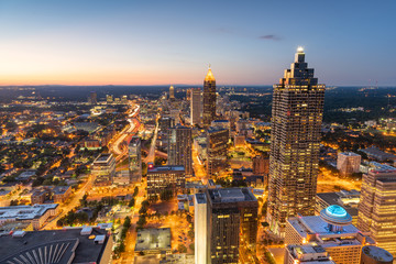Fototapeta premium Atlanta, Georgia, USA Downtown Skyline